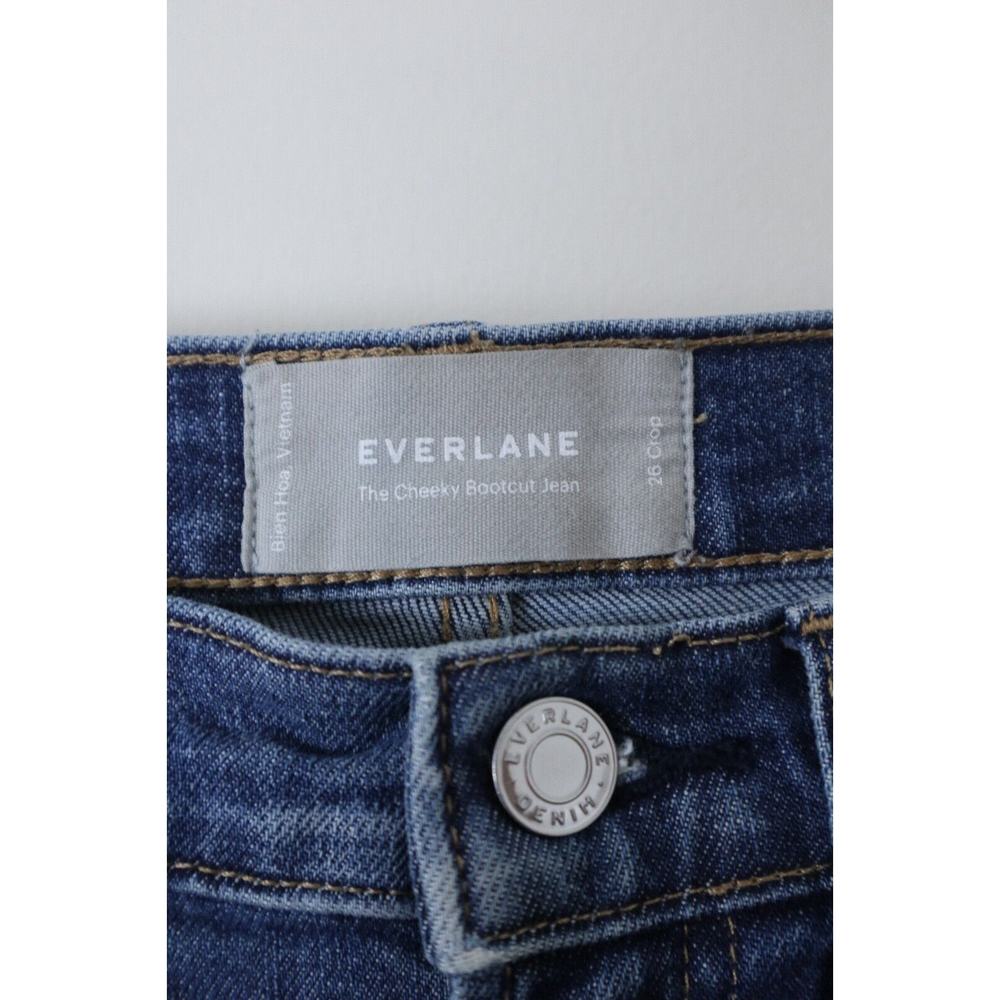 Everlane Size 26 Crop The Cheeky Bootcut Jean Medium Blue Denim - Picture 11 of 12